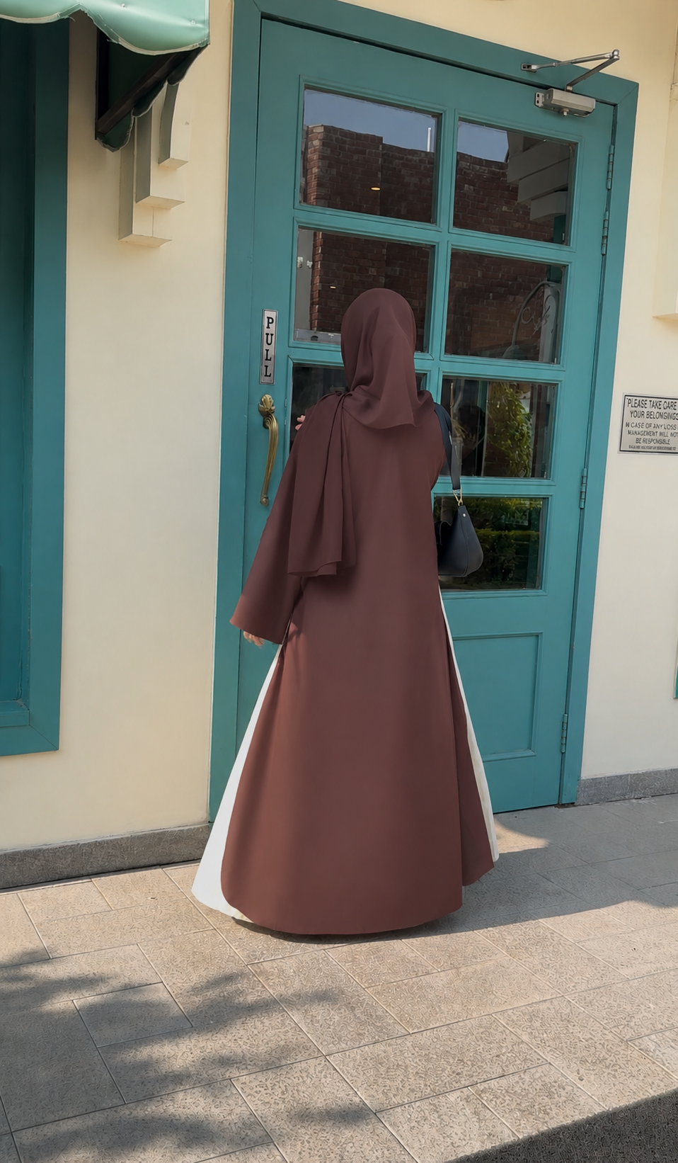 Chocolate Brown & Cream Cotton Skirt Set