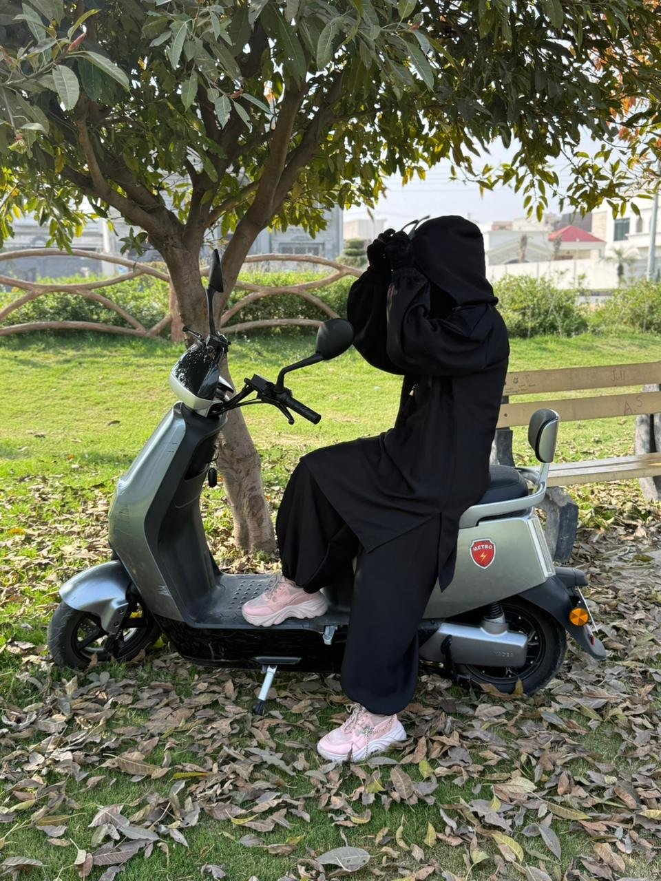 Onyx Rider: Premium Biker-Cut Modest Wear