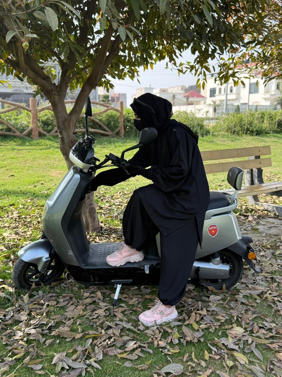 Onyx Rider: Premium Biker-Cut Modest Wear