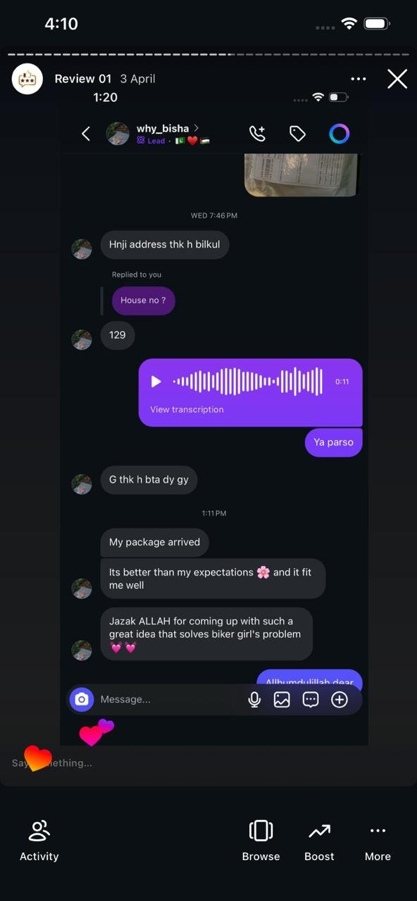 Ayzal Collection customer feedback screenshot