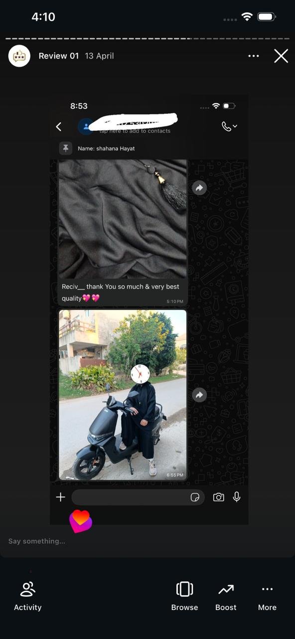 Ayzal Collection customer feedback screenshot