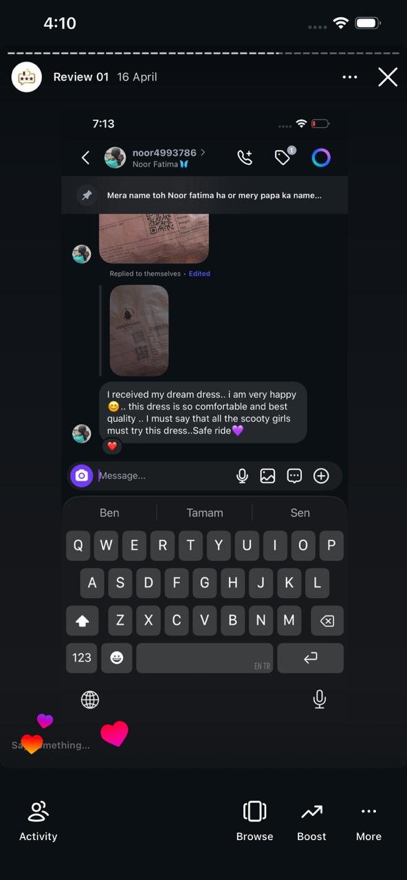 Ayzal Collection customer feedback screenshot