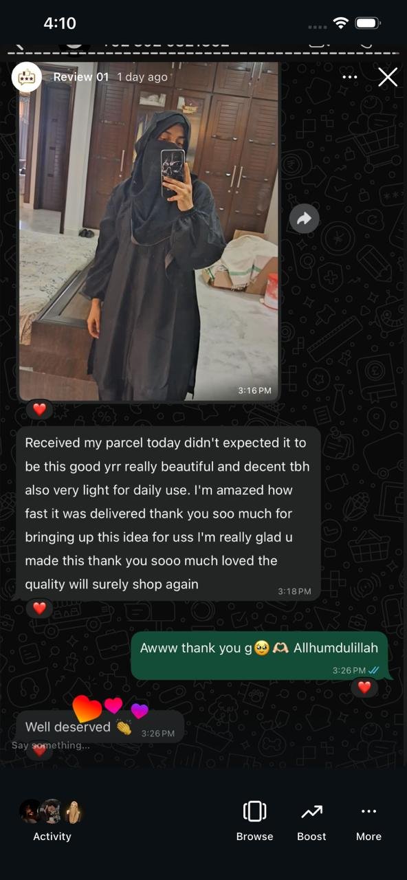 Ayzal Collection customer feedback screenshot
